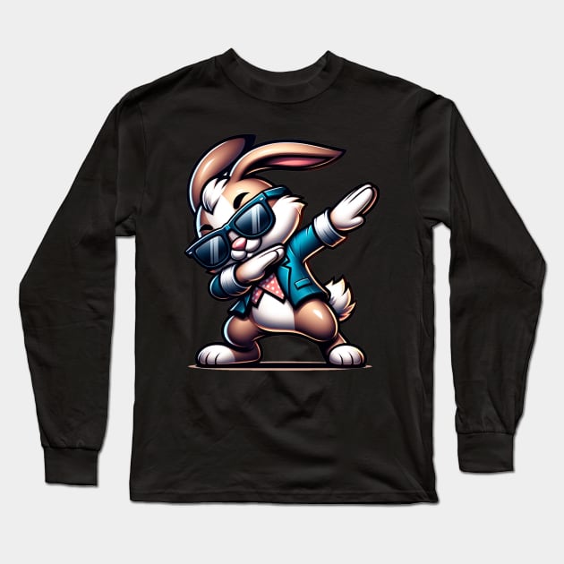 Dabbing Easter Bunny Long Sleeve T-Shirt by FromHamburg